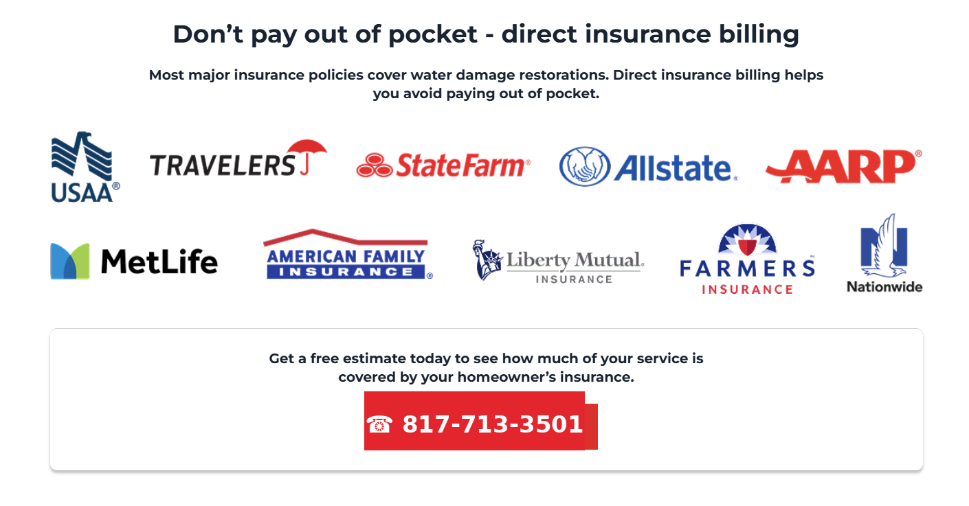Insurance coverage information for water damage claims